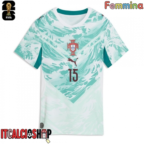 Portogallo Joao Neves #15 Seconda Maglia Femmina Mondiali 2026 Manica Corta